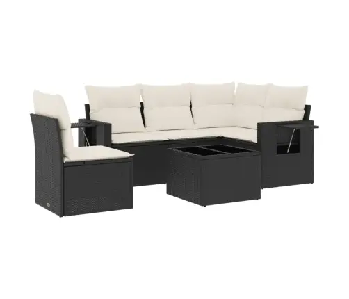 6-Osaline Aiadiivani Komplekt Patjadega, Must, Polürotang