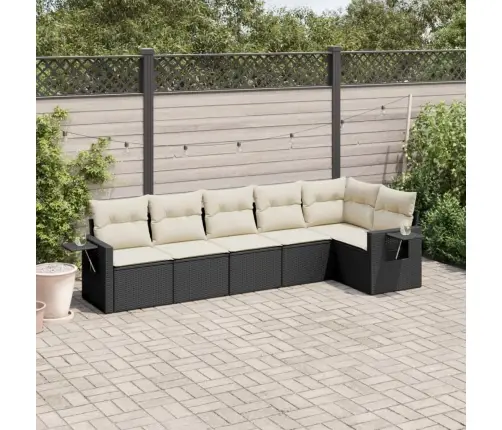 6-Osaline Aiadiivani Komplekt Patjadega, Must, Polürotang