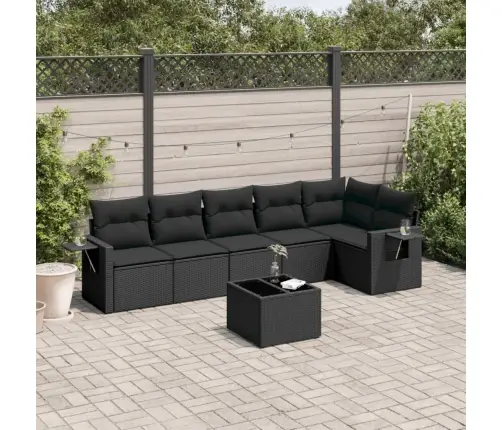 7-Osaline Aiadiivani Komplekt Patjadega, Must, Polürotang