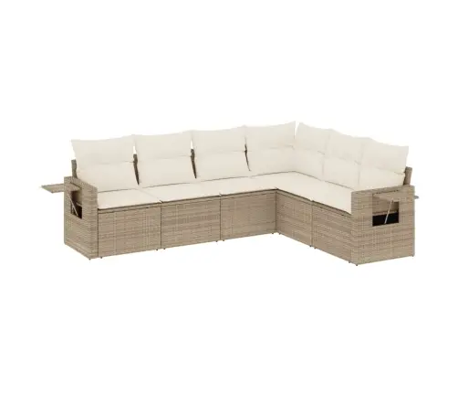 6-Osaline Aiadiivani Komplekt Patjadega, Beež, Polürotang