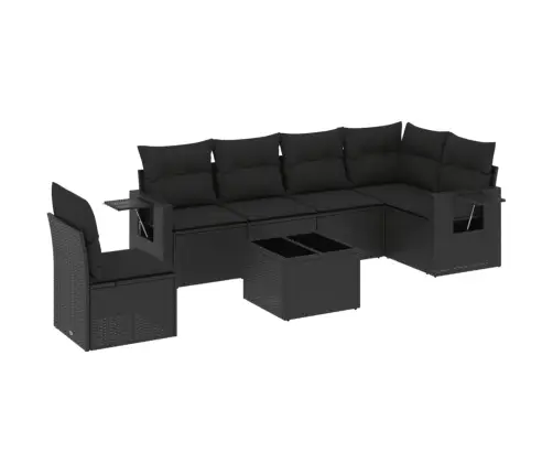 7-Osaline Aiadiivani Komplekt Patjadega, Must, Polürotang