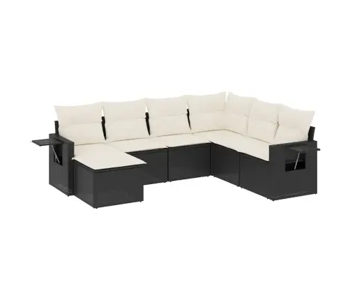 7-Osaline Aiadiivani Komplekt Patjadega, Must, Polürotang