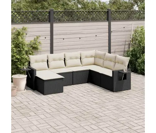 7-Osaline Aiadiivani Komplekt Patjadega, Must, Polürotang