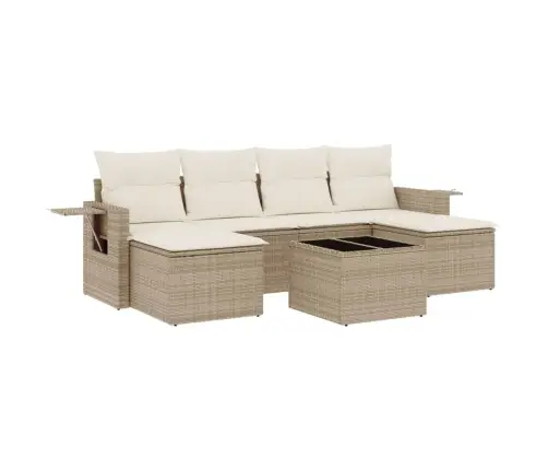 7-Osaline Aiadiivani Komplekt Patjadega, Beež, Polürotang