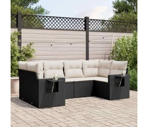 6-Osaline Aiadiivani Komplekt Patjadega, Must, Polürotang