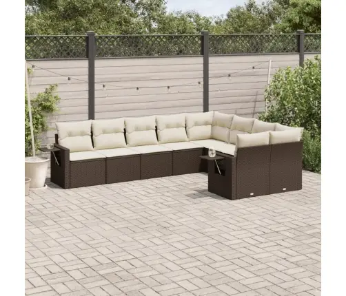 9-Osaline Aiadiivani Komplekt Patjadega, Pruun, Polürotang