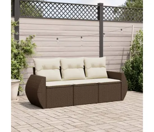 3-Osaline Aiadiivani Komplekt Patjadega, Pruun, Polürotang