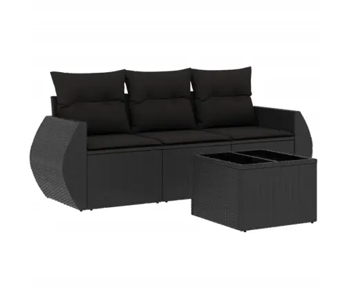 4-Daļīgs Dārza Dīvāna Komplekts Ar Matračiem, Pe Rotangpalma Vidaxl