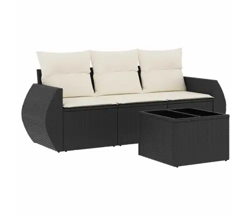 4-Daļīgs Dārza Dīvāna Komplekts Ar Matračiem, Pe Rotangpalma Vidaxl