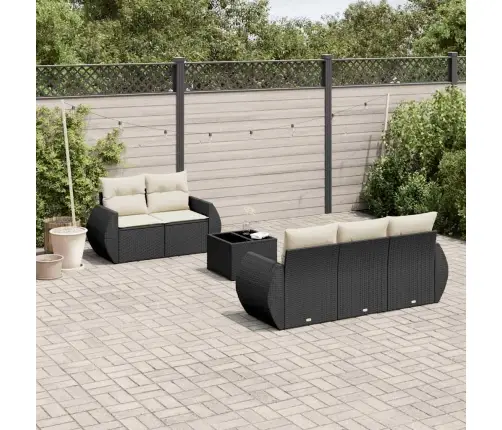 6-Osaline Aiadiivani Komplekt Patjadega, Must, Polürotang