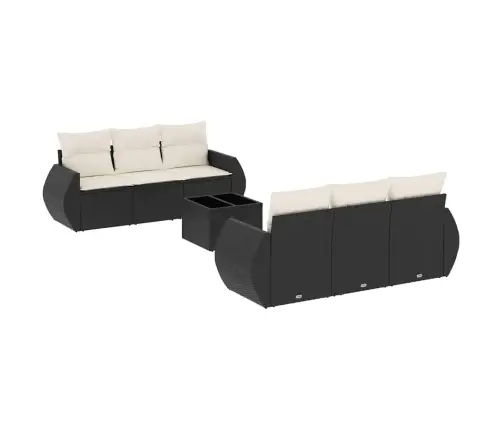 7-Osaline Aiadiivani Komplekt Patjadega, Must, Polürotang