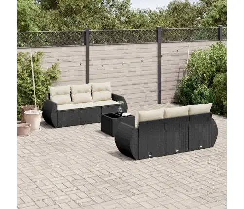 7-Osaline Aiadiivani Komplekt Patjadega, Must, Polürotang