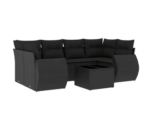 7-Osaline Aiadiivani Komplekt Patjadega, Must, Polürotang