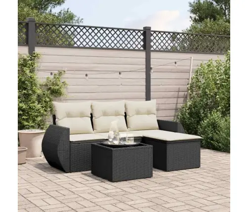 5-Osaline Aiadiivanikomplekt Patjadega, Must, Polürotang