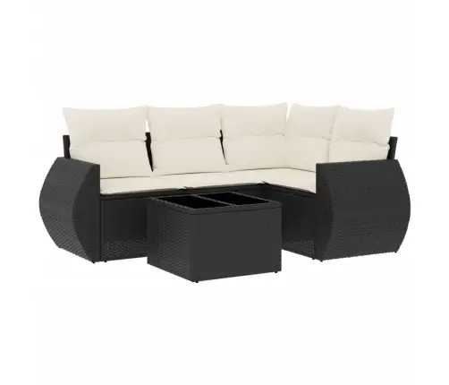 5-Daļīgs Dārza Dīvāna Komplekts Ar Matračiem, Pe Rotangpalma Vidaxl