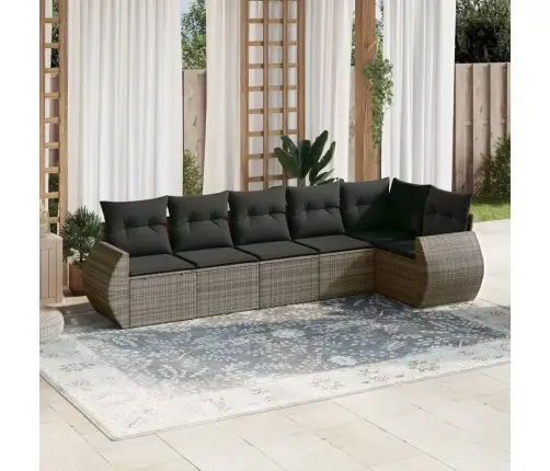 6-Osaline Aiadiivani Komplekt Patjadega, Hall, Polürotang