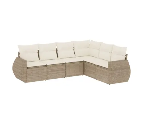 6-Osaline Aiadiivani Komplekt Patjadega, Beež, Polürotang