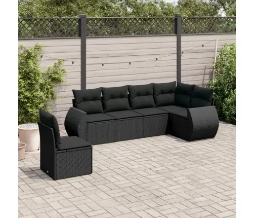 6-Daļīgs Dārza Dīvāna Komplekts, Matrači, Melna Pe Rotanpalma Vidaxl 6-Daļīgs Dārza Dīvāna Komplekts, Matrači, Melna Pe Rotanpalma Vidaxl