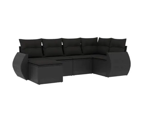 6-Osaline Aiadiivani Komplekt Patjadega, Must, Polürotang