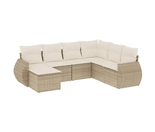 7-Osaline Aiadiivani Komplekt Patjadega, Beež, Polürotang