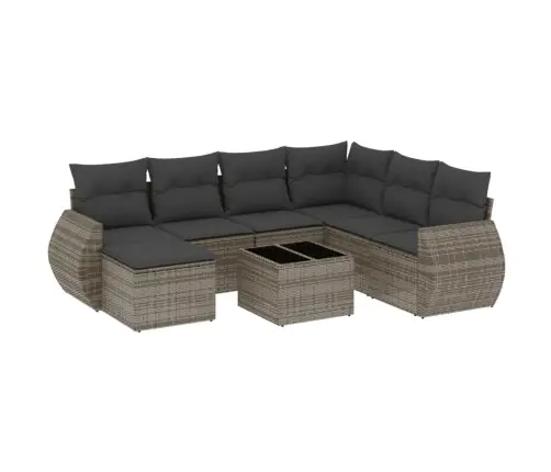 8-Osaline Aiadiivani Komplekt Patjadega, Hall, Polürotang