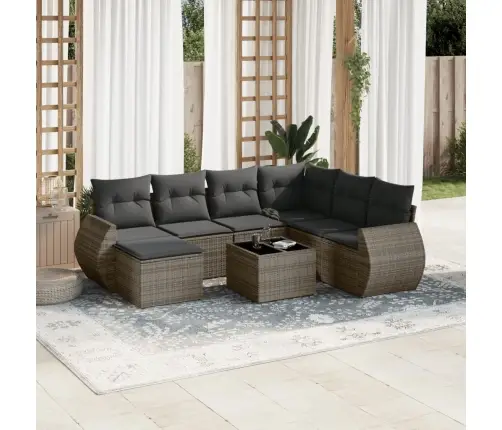 8-Osaline Aiadiivani Komplekt Patjadega, Hall, Polürotang