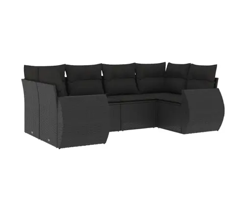 6-Osaline Aiadiivani Komplekt Patjadega, Must, Polürotang