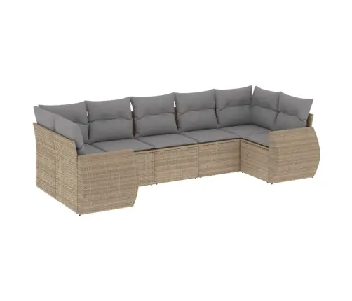 7-Osaline Aiadiivani Komplekt Patjadega, Beež, Polürotang