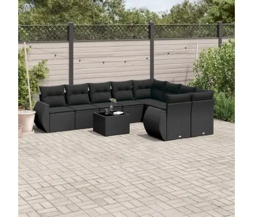 10-Osaline Aiadiivani Komplekt Patjadega, Must, Polürotang