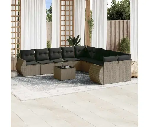 11-Osaline Aiadiivani Komplekt Patjadega, Helehall, Polürotang