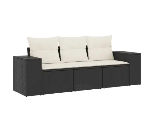 3-Daļīgs Dārza Dīvānu Komplekts Ar Matračiem, Pe Rotangpalma Vidaxl