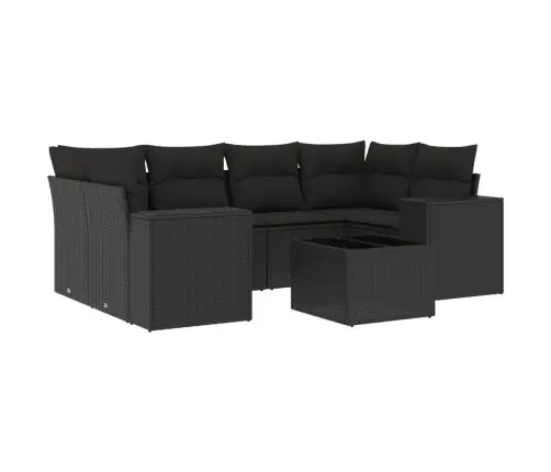 7-Osaline Aiadiivani Komplekt Patjadega, Must, Polürotang 7-Osaline Aiadiivani Komplekt Patjadega, Must, Polürotang