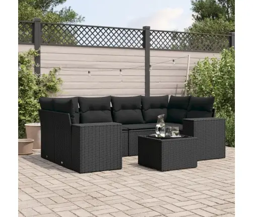 7-Osaline Aiadiivani Komplekt Patjadega, Must, Polürotang 7-Osaline Aiadiivani Komplekt Patjadega, Must, Polürotang