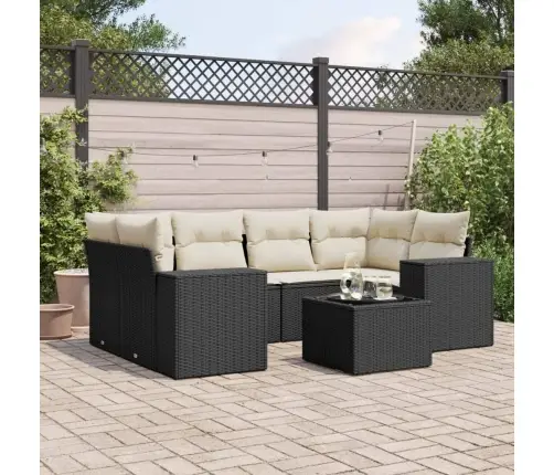 7-Osaline Aiadiivani Komplekt Patjadega, Must, Polürotang