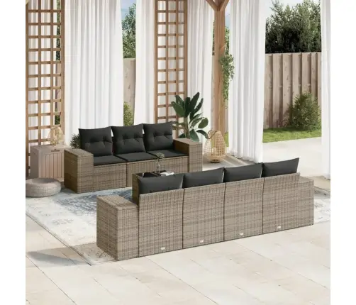 8-Osaline Aiadiivani Komplekt Patjadega, Hall, Polürotang