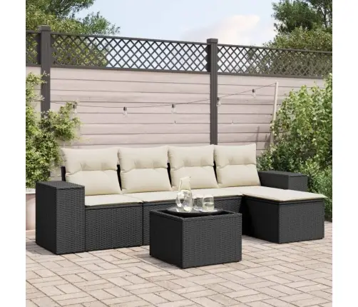 6-Osaline Aiadiivani Komplekt Patjadega, Must, Polürotang