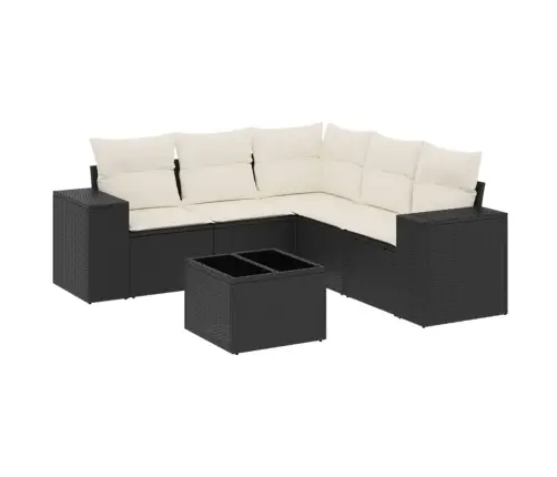 6-Osaline Aiadiivani Komplekt Patjadega, Must, Polürotang