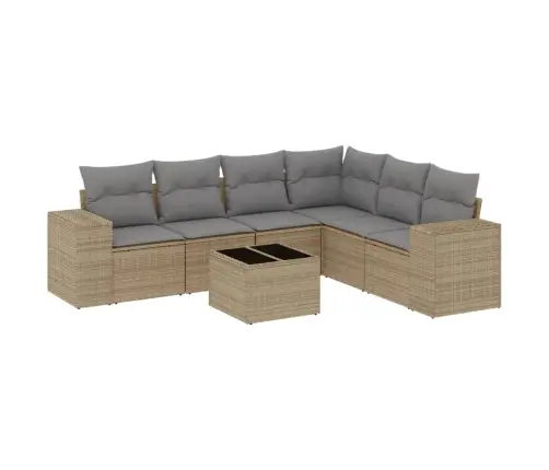 7-Osaline Aiadiivani Komplekt Patjadega, Beež, Polürotang