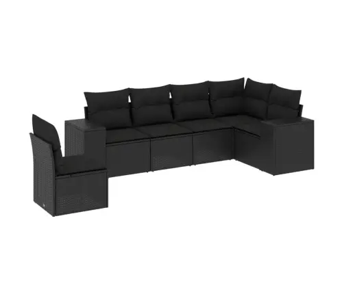 6-Osaline Aiadiivani Komplekt Patjadega, Must, Polürotang