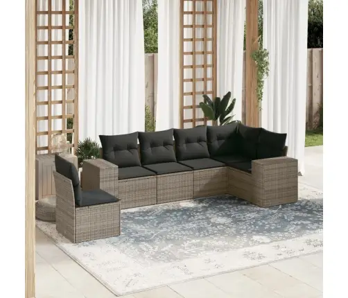 6-Osaline Aiadiivani Komplekt Patjadega, Hall, Polürotang