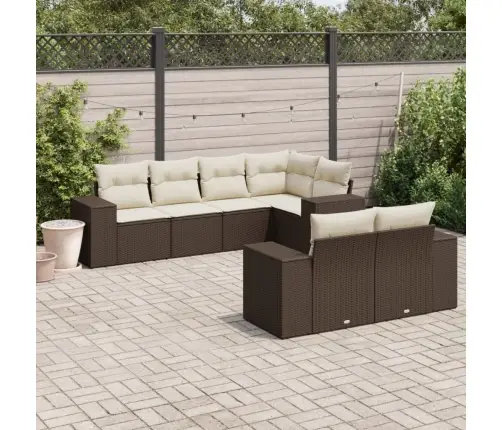 7-Daļīgs Dārza Dīvānu Komplekts, Matrači, Brūna Pe Rotangpalma Vidaxl 7-Daļīgs Dārza Dīvānu Komplekts, Matrači, Brūna Pe Rotangpalma Vidaxl