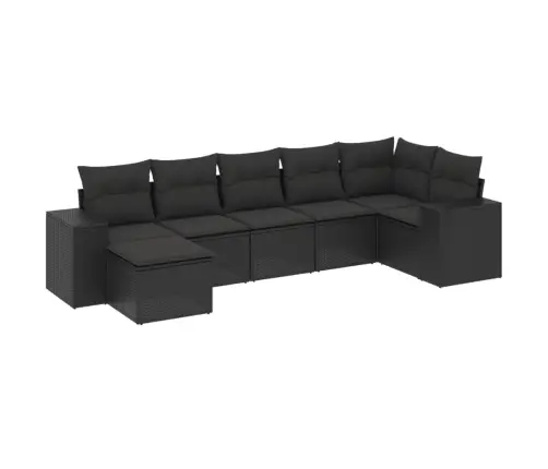 7-Osaline Aiadiivani Komplekt Patjadega, Must, Polürotang