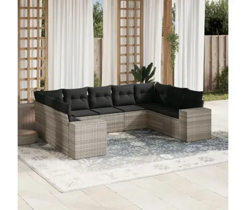 9-Osaline Aiadiivani Komplekt Patjadega, Helehall, Polürotang