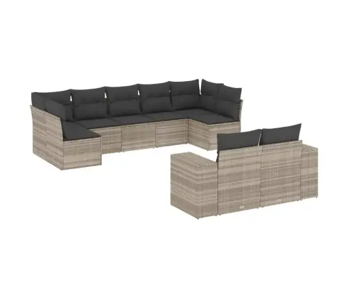 9-Osaline Aiadiivani Komplekt Patjadega, Helehall, Polürotang