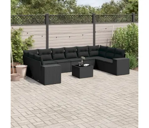 11-Osaline Aiadiivani Komplekt Patjadega, Must, Polürotang