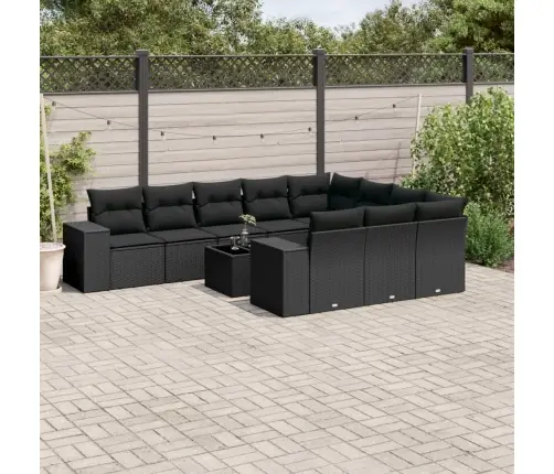 11-Osaline Aiadiivani Komplekt Patjadega, Must, Polürotang