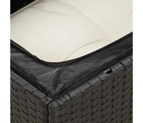 6-Osaline Aiadiivani Komplekt Patjadega, Must, Polürotang