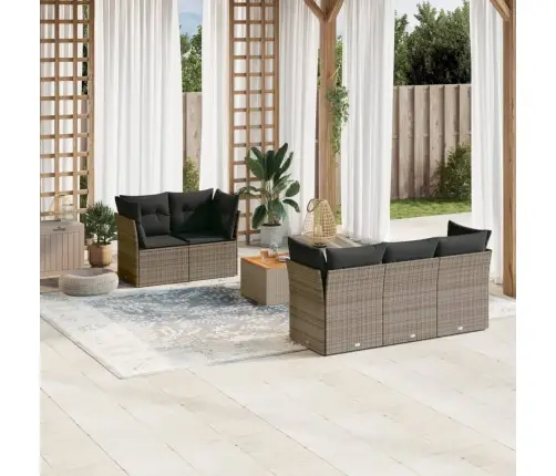 6-Osaline Aiadiivani Komplekt Patjadega, Hall, Polürotang