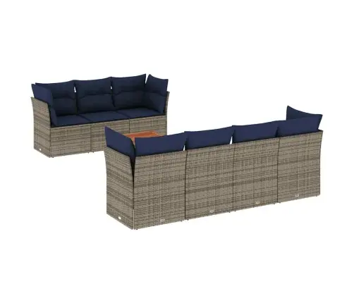 8-Osaline Aiadiivani Komplekt Patjadega, Hall, Polürotang