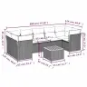 8-Daļīgs Dārza Dīvāna Komplekts Ar Matračiem Pelēka Rotangpalma Vidaxl